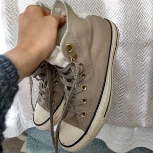 High Top Converse with Fur